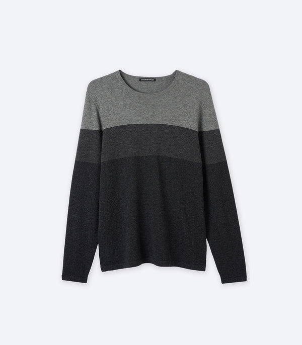 Stripe crew knit